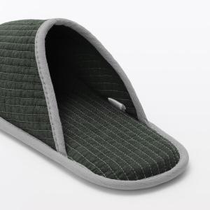 無印良品 綿ラインキルトスリッパ L 25〜2...の詳細画像2