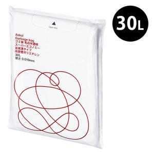 ゴミ袋 乳白半透明 スーパーエコノミー 省資源タイプ（薄手 カサカサ）30L 100枚入×1 厚さ0...