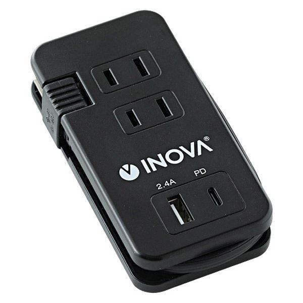 電源タップ 24cm 3個口 USB-A/Type-Cポート INOVA たぷもちたけし PD18W...