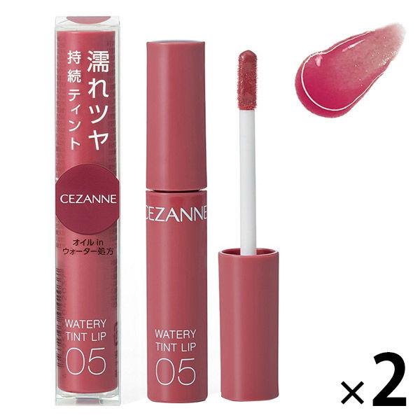 CEZANNE（セザンヌ） ウォータリーティントリップ 05 プラムレッド セザンヌ化粧品 ×2個