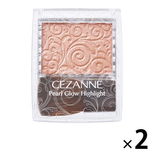 CEZANNE（セザンヌ）パールグロウハイライト 02（ロゼベージュ） セザンヌ化粧品 ×2個