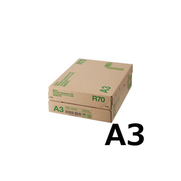 リサイクルコピーペーパーR70　白色度80％　A3　1箱（500枚入×3冊）　アスクル  オリジナル
