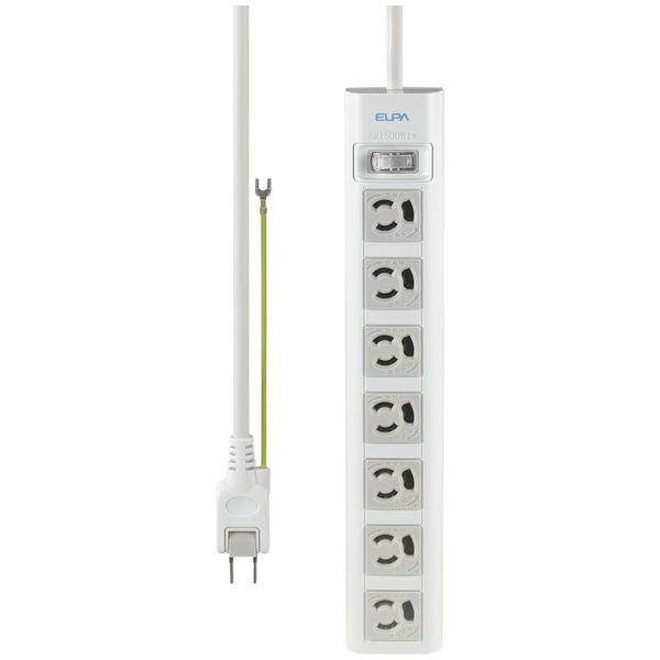 朝日電器 (業務用セット) ELPA 耐雷サージ機能付トリプルタップ 3個口 たのめーる】ELPA 耐雷サージ トリプルタップ 3個口 ホワイト A