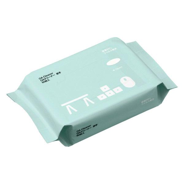 OAクリーナー 除菌99％ ウイルス除去 BOXタイプ ウェットティッシュ 厚手 1個（60枚入） ...