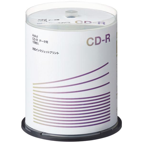 アスクルオリジナル データ用CD-R 印刷対応 100枚スピンドル CDR.PW100SP.AS  ...