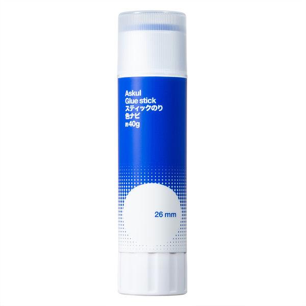 アスクル　スティックのり　約40g　色ナビ　1セット（20本：10本入×2箱）　色が消えるタイプ  ...