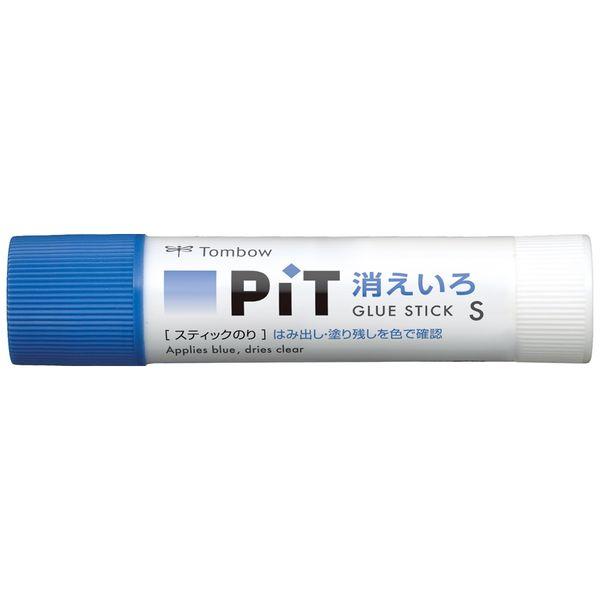 スティックのり（固形のり）　PIT　消えいろピットS　乾くと色が消える　PT-TC　20本　トンボ鉛...