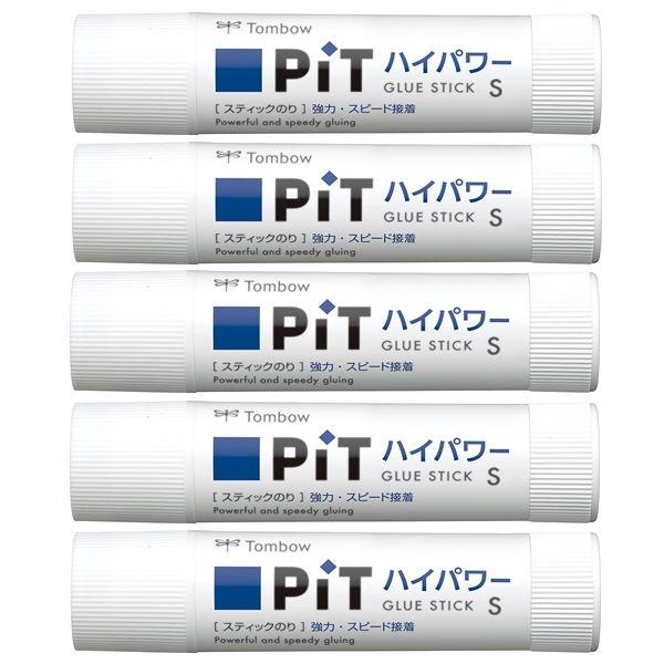 スティックのり（固形のり）　PIT　ピットハイパワーS　強力接着　PT-TP　5本　トンボ鉛筆