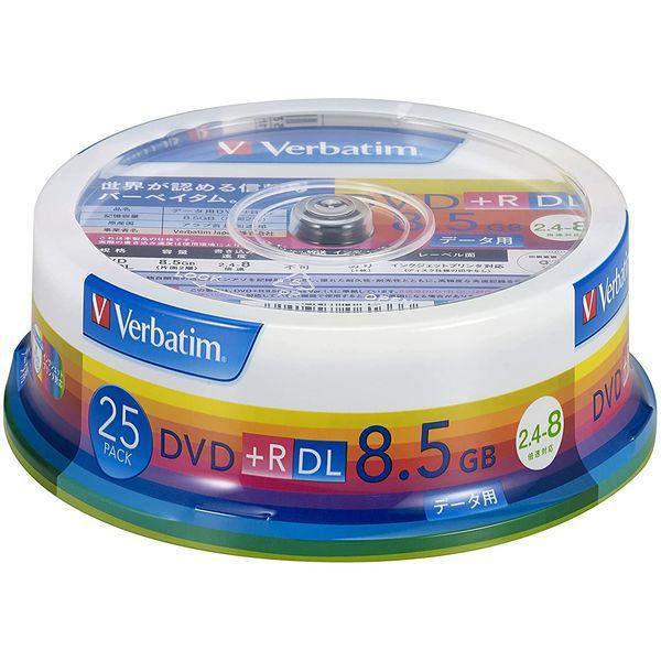 DVD＋R DL 8.5GB バーベイタム DTR85HP25V1 ＰＣデータ用 ８倍速対応 ２５枚...