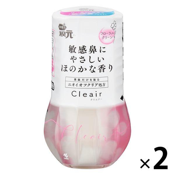 お部屋の消臭元 Cleair クリエアー 消臭芳香剤 部屋用 フローラルクリーン 400ml 1セッ...