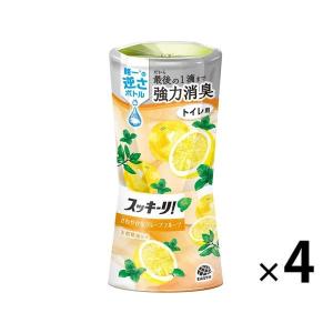 スッキーリ！ トイレ用 消臭剤 芳香剤 置き型 さわやかなグレープフルーツ 400mL 4個 アース製薬