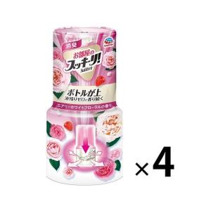 お部屋のスッキーリ エアリーホワイトフローラルの香り 400ml 4個 消臭剤 芳香剤 アース製薬