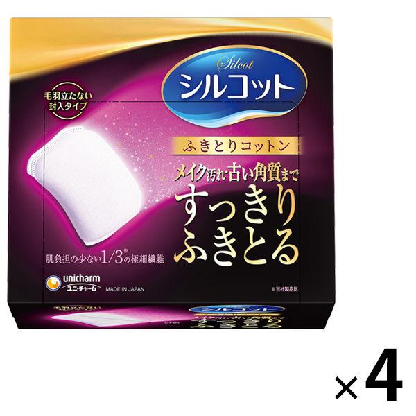 シルコットふきとりコットン 32枚入×4箱　ユニ・チャーム
