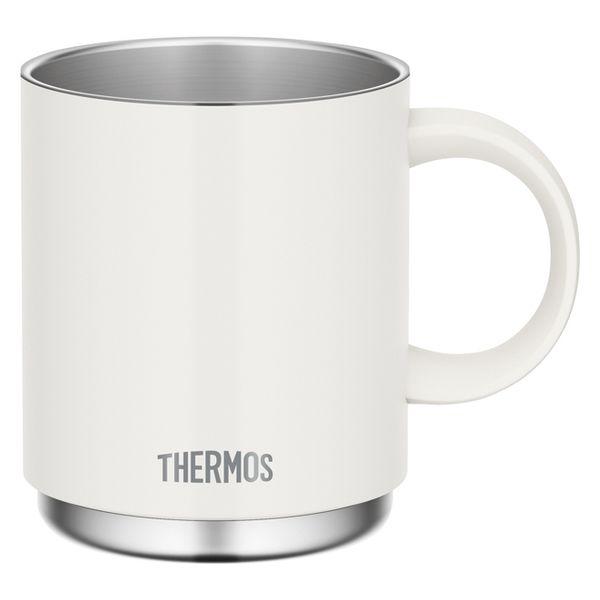 サーモス（THERMOS） 真空断熱マグカップ 450ml ホワイト 食洗機対応 JDS-450 W...