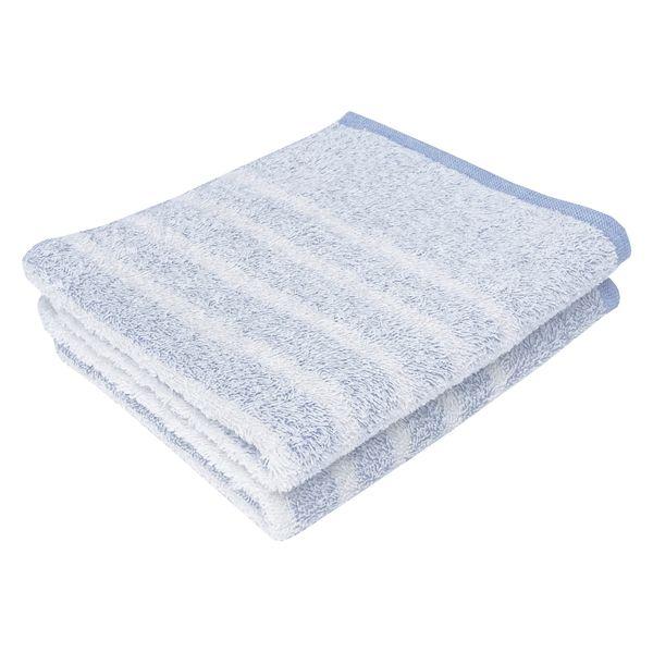 フェイスタオル 泉州 リサイクルコットン ブルー 約34×80cm 日本製 1セット（同色2枚入） ...