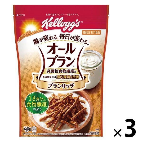 ケロッグ オールブラン ブランリッチ 250g 3袋