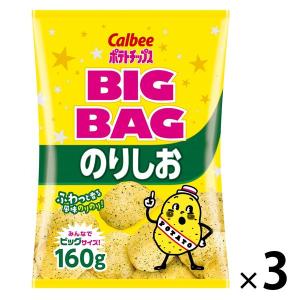ポテトチップス スナック菓子 おつまみ カルビー ビッグバッグ のりしお 160g 1セット（1個×3）