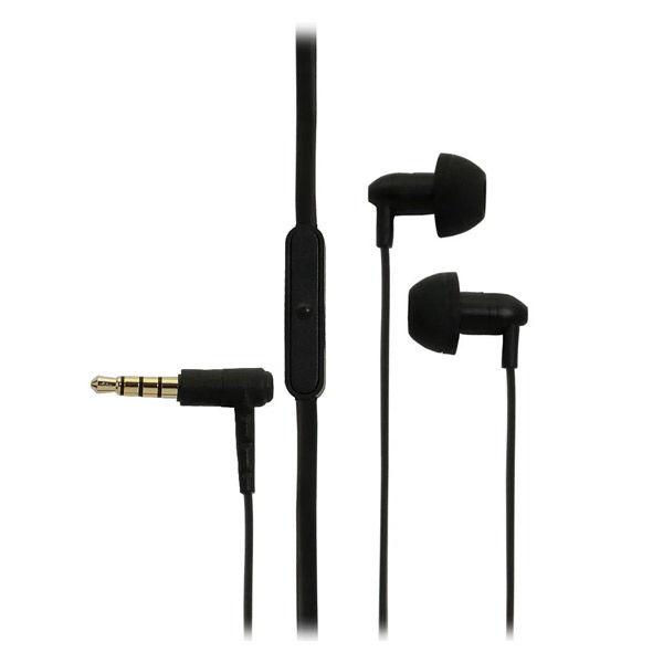 ステレオイヤホン 1.2m ハンズフリー マイク・リモコン付 絡みにくいフラットケーブル インナーイ...