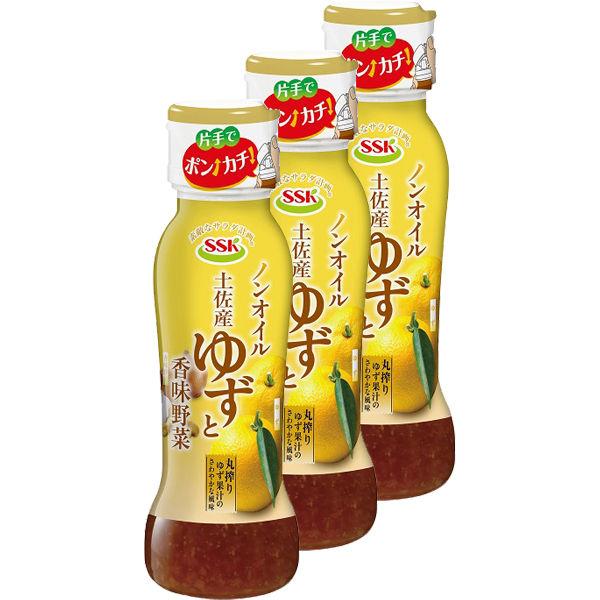 エスエスケーフーズ ノンオイル土佐産ゆずと香味野菜 160ml 3本