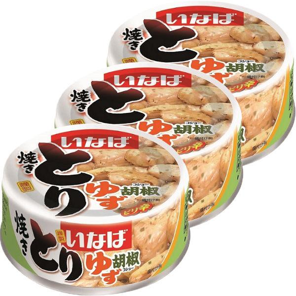 缶詰 いなば食品 とりゆず胡椒 国産 65g 3缶 おつまみ