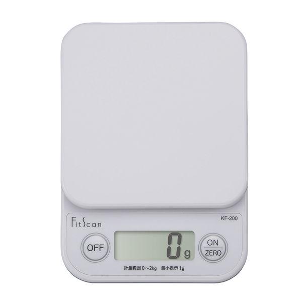 タニタ（TANITA） キッチンスケール 2kg ホワイト KF200 1個 計量器 クッキングスケ...