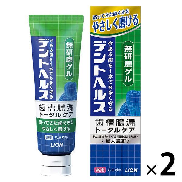 デントヘルスハミガキ無研磨ゲル 85g 1セット（2本） ライオン 歯磨き粉 歯周病予防