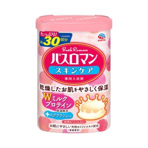 入浴剤 保湿 バスロマン スキンケアW ミルクプロテイン 1個(600g) (にごりタイプ) アース...