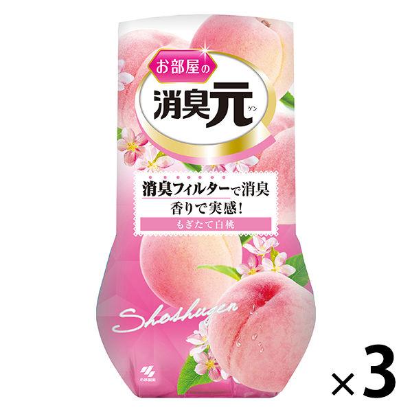 【セール】お部屋の消臭元 部屋用 もぎたて白桃 400ml 3個 消臭剤 小林製薬