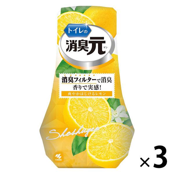 【セール】トイレの消臭元 トイレ用 爽やかはじけるレモン 消臭剤 400ml 3個 小林製薬