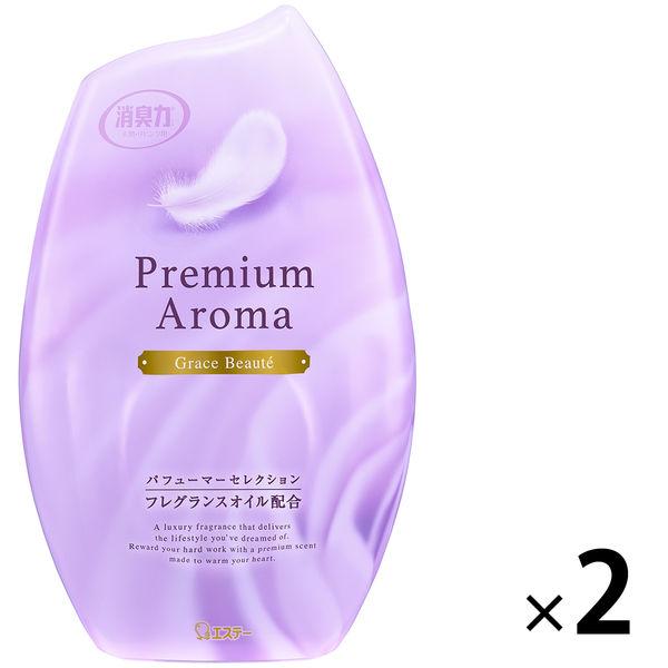 消臭力 プレミアムアロマ 玄関 リビング用 部屋用 グレイスボーテ 400mL 2個 エステー 消臭...