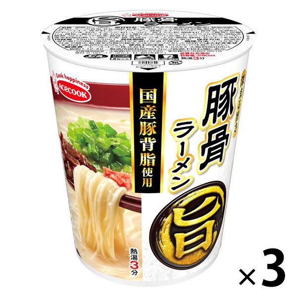 エースコック まる旨 豚骨ラーメン 3個