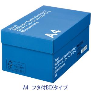 コピー用紙 マルチペーパー スーパーエコノミーJ A4 1箱（5000枚：500枚入×10冊）フタ付きBOX 国産 アスクル FSC認証  オリジナル その他プリンタ用紙、コピー用紙の商品画像