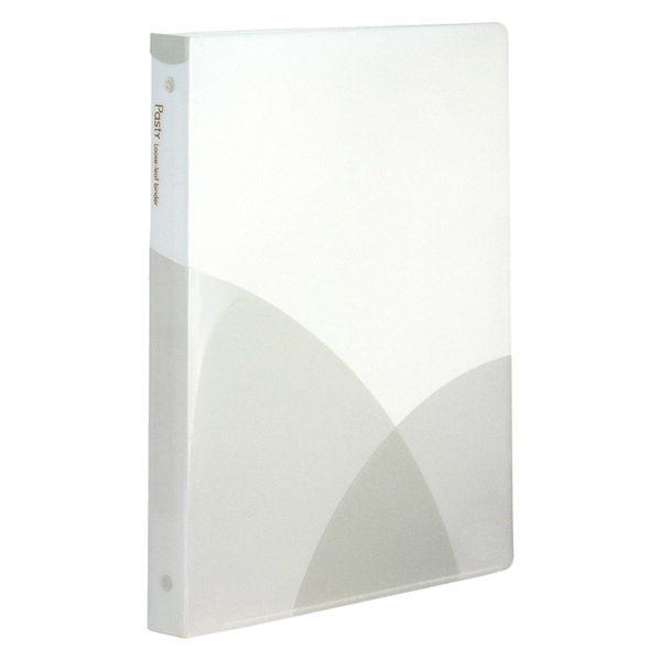 プラス　ルーズリーフバインダー　パスティ　ワイドB5　バニラホワイト　白　98817