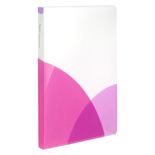 プラス　ルーズリーフバインダー　パスティ　スリムB5　ラズベリーピンク　98792