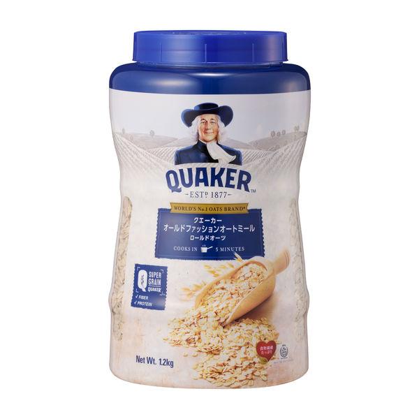 QUAKER（クエーカー） オールドファッションオートミール 1.2kg　1個　シリアル　ロールドオ...