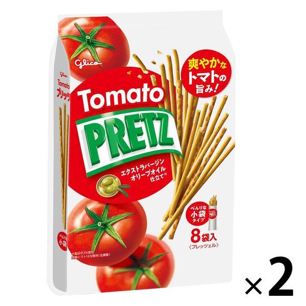 【セール】プリッツ 熟トマト 8袋入 2個　江崎グリコ　プレッチェル　おつまみ