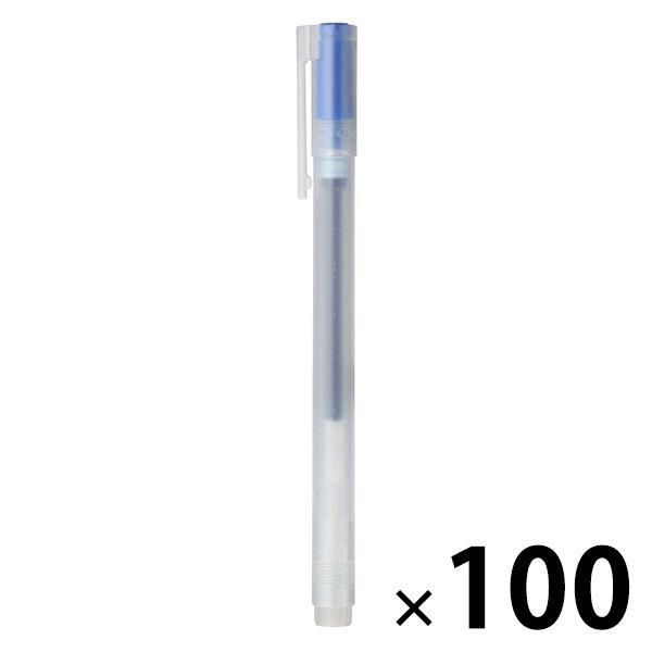 無印良品 ゲルインキボールペン キャップ式 0.38mm 青 1セット（100本） 良品計画