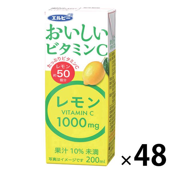 【アウトレット】エルビー　おいしいビタミンCレモン　200ｍｌ　パック飲料　紙パック　レモン果汁　1...