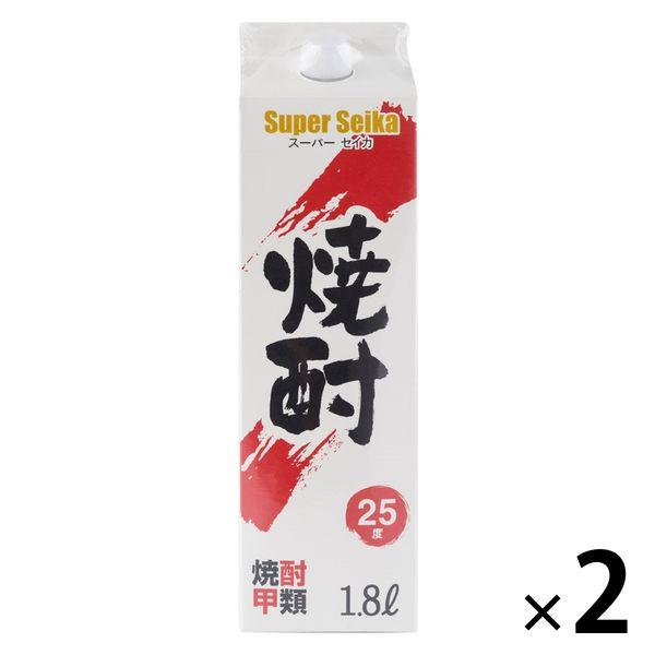 【アウトレット】甲類焼酎　スーパーセイカ 25度　1.8L 1800ml パック　2本  東亜酒造