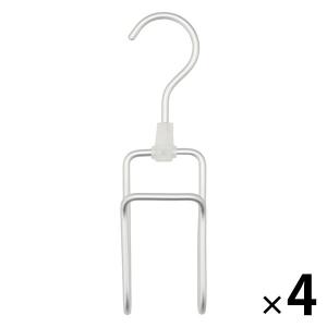 無印良品 アルミハンガー ネクタイ/スカーフ用 約幅7×高さ23.5×奥行5cm 1セット（4個） 良品計画
