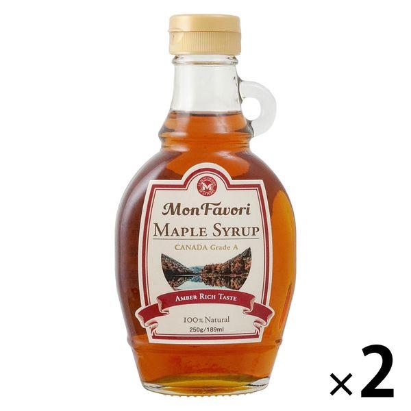 モンファボリ メープルシロップ 250g 2個 カナダ産 グレードA アンバーリッチテイスト 液だれ...