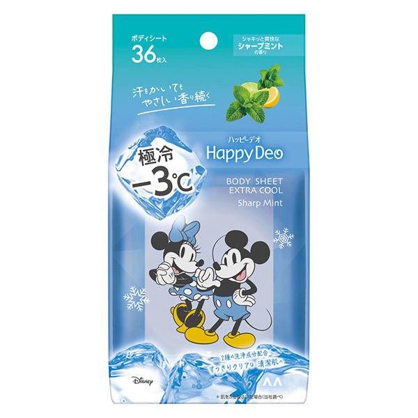 マンダム　ハッピーデオ　ボディシート　極冷シャープミント　３６枚　汗拭きシート 汗拭きシート 汗ふき...