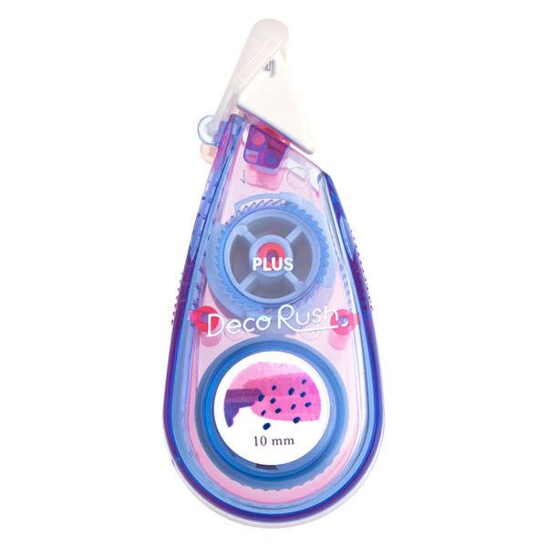 プラス デコレーションテープ デコラッシュ 太幅タイプ 幅10mm 本体 ふんわりコラージュ 1個 ...