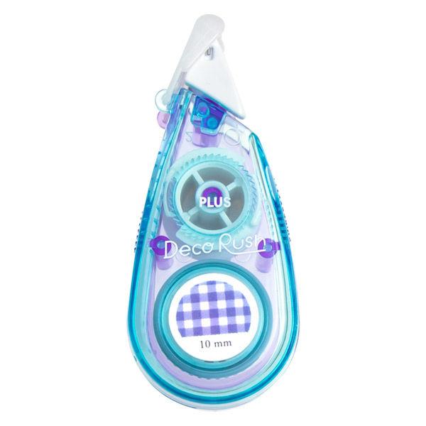 プラス デコレーションテープ デコラッシュ 太幅タイプ 幅10mm 本体 ギンガムチェック 1個 5...