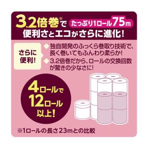 トイレットペーパー 4ロール ダブル 75m ...の詳細画像4