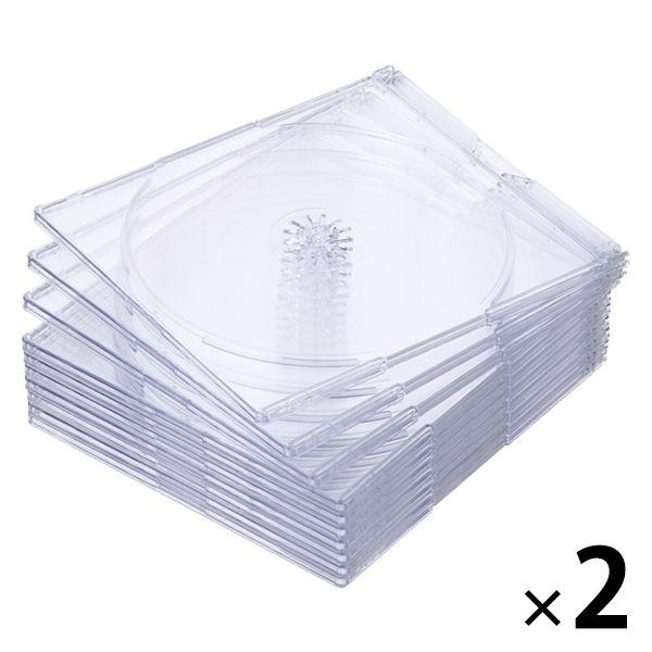 エレコム CD/DVDスリムプラケース クリア CCD-JSCSW10CR 1セット（10枚入×2パ...
