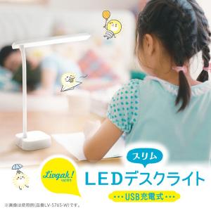 ソニック スリムLEDデスクライト USB充電...の詳細画像1