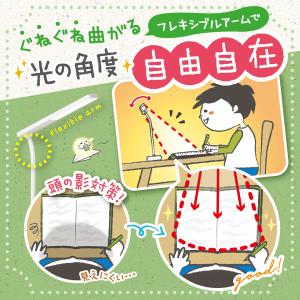 ソニック スリムLEDデスクライト USB充電...の詳細画像5