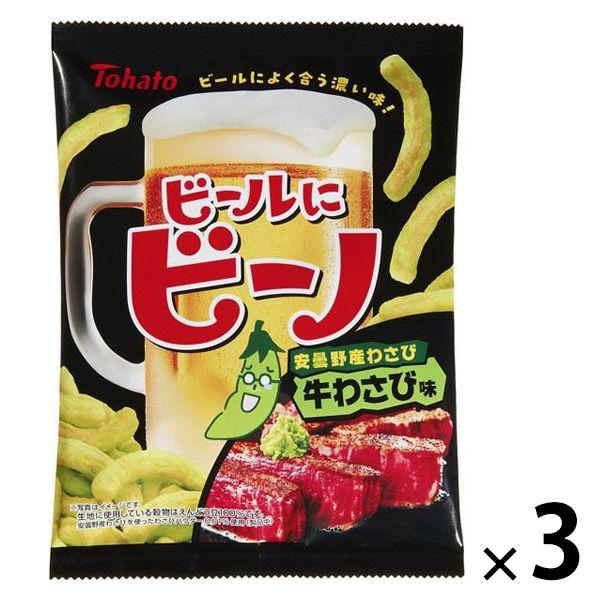 スナック菓子 食べきりサイズ ビールにビーノ　牛わさび味 51g 1セット（1個×3）