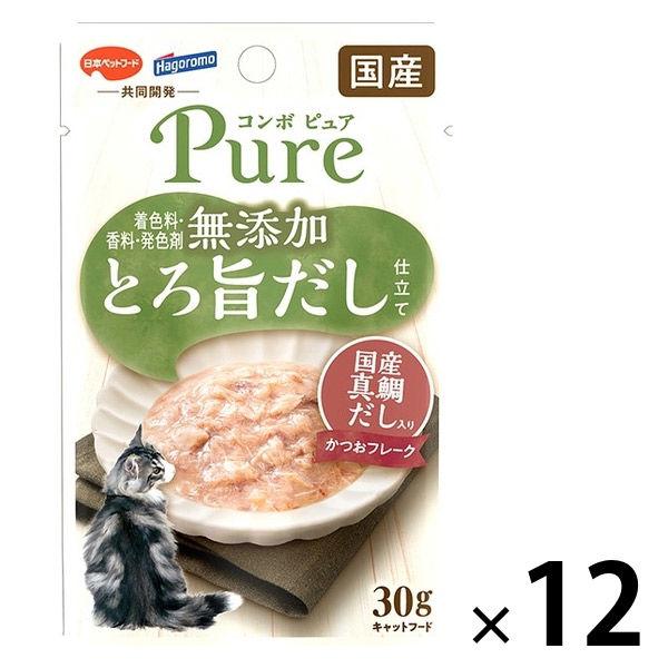 コンボ ピュア キャット パウチ かつお・国産真鯛だし入り 無添加 国産 30g 1セット（1個×1...